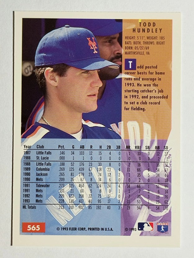 1994 Fleer #565 Todd Hundley