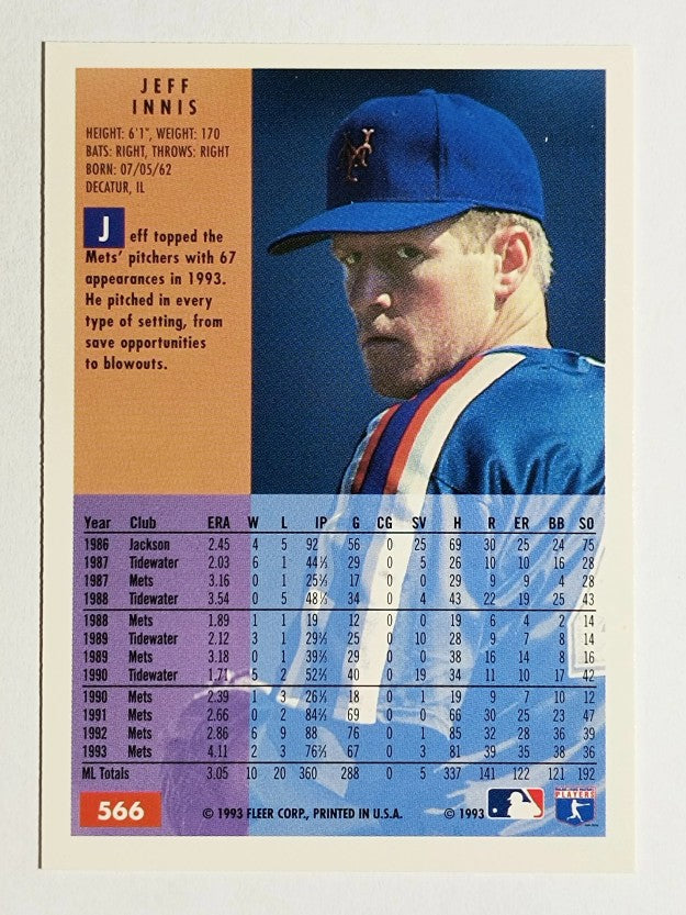 1994 Fleer #566 Jeff Innis