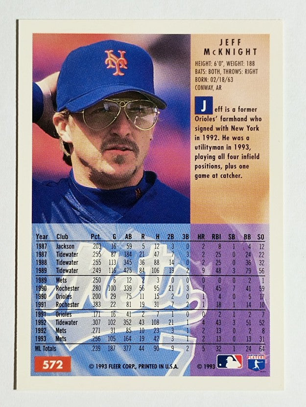 1994 Fleer #572 Jeff McKnight