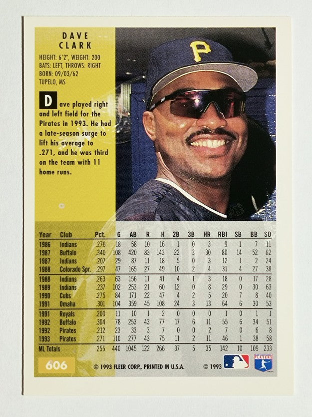 1994 Fleer #606 Dave Clark
