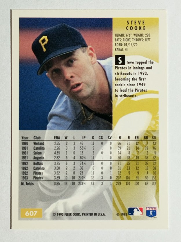 1994 Fleer #607 Steve Cooke