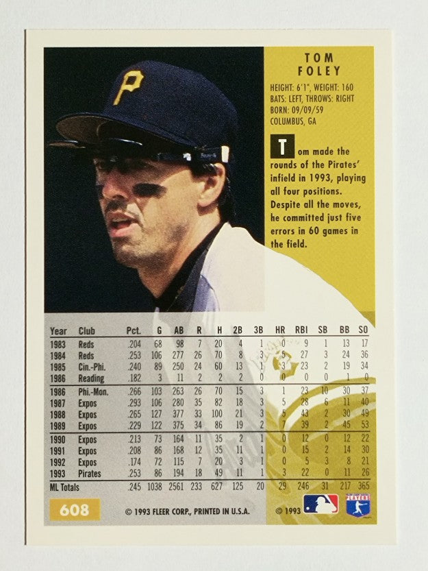 1994 Fleer #608 Tom Foley