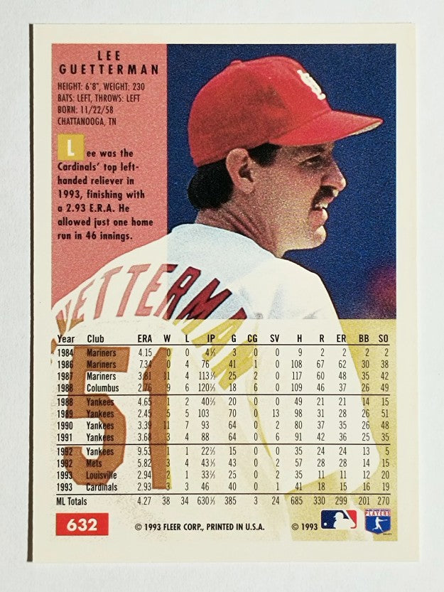 1994 Fleer #632 Lee Guetterman
