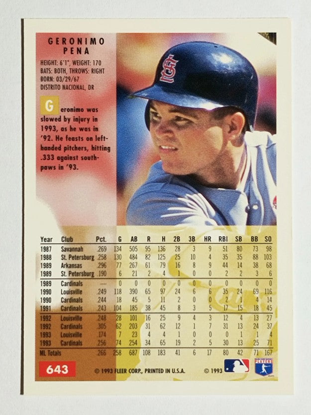 1994 Fleer #643 Geronimo Pena