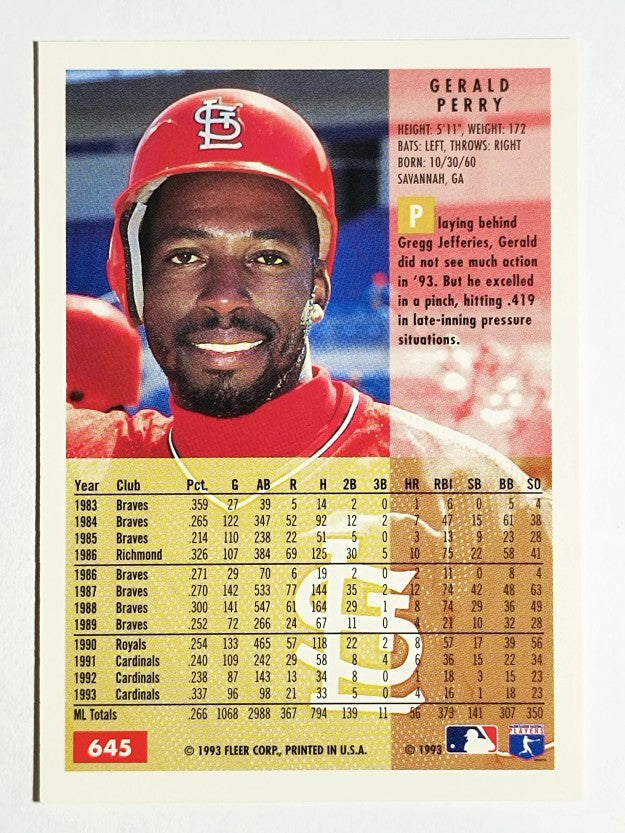 1994 Fleer #645 Gerald Perry