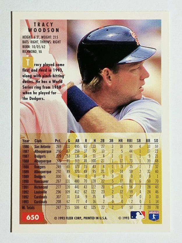 1994 Fleer #650 Tracy Woodson