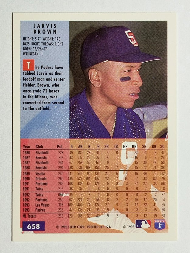 1994 Fleer #658 Jarvis Brown