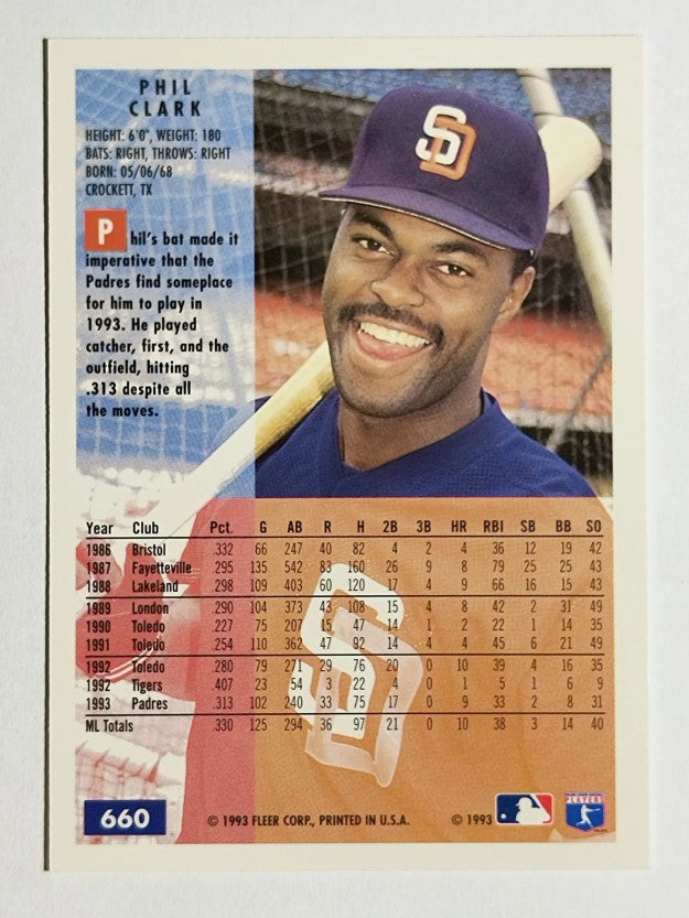 1994 Fleer #660 Phil Clark