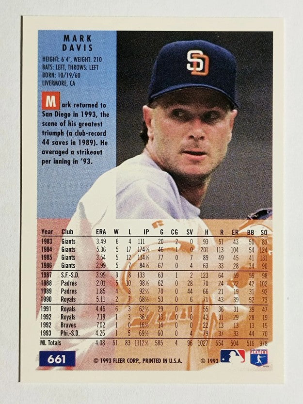 1994 Fleer #661 Mark Davis