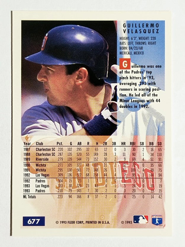 1994 Fleer #677 Guillermo Velasquez