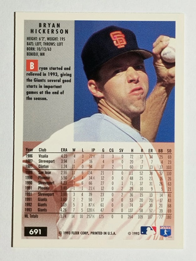 1994 Fleer #691 Bryan Hickerson
