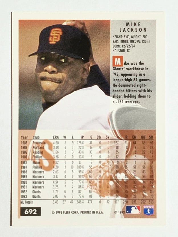 1994 Fleer #692 Mike Jackson