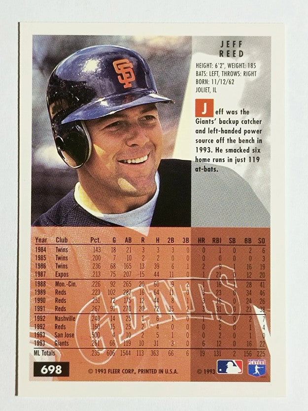 1994 Fleer #698 Jeff Reed