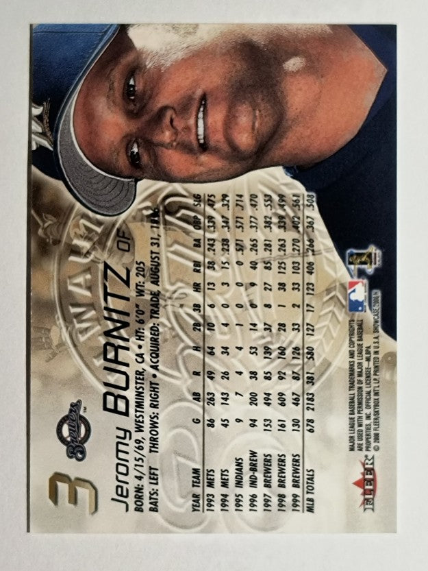 2000 Fleer Showcase #3 Jeromy Burnitz