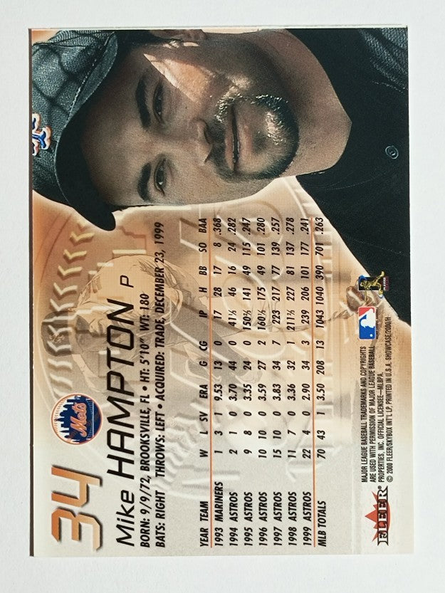 2000 Fleer Showcase #34 Mike Hampton