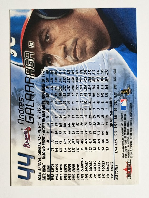 2000 Fleer Showcase #44 Andres Galarraga