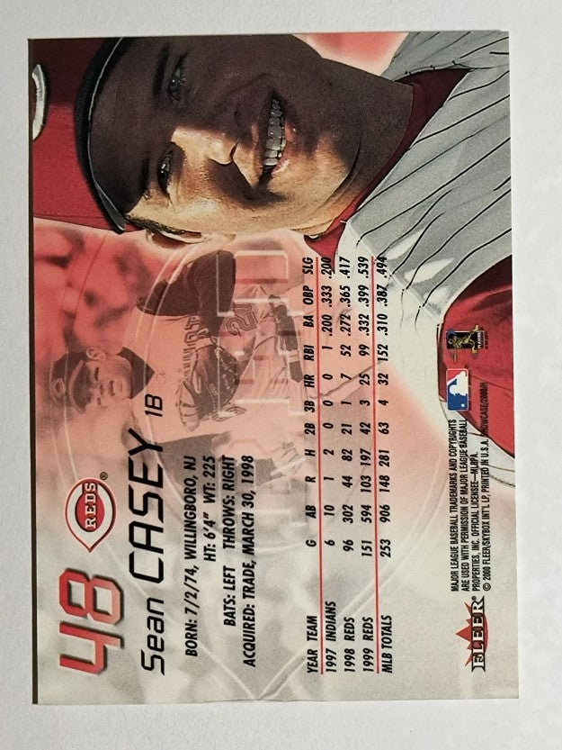 2000 Fleer Showcase #48 Sean Casey