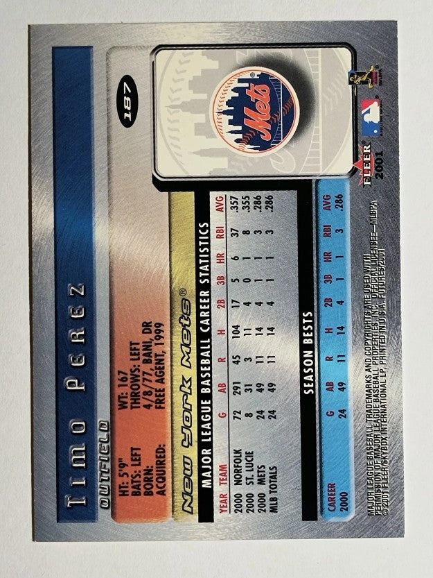 2001 Fleer Futures #187 Timo Perez BF
