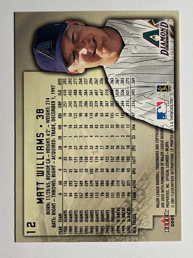 2001 Fleer Showcase #12 Matt Williams