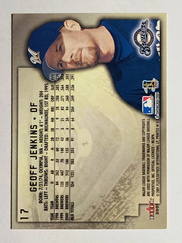 2001 Fleer Showcase #17 Geoff Jenkins