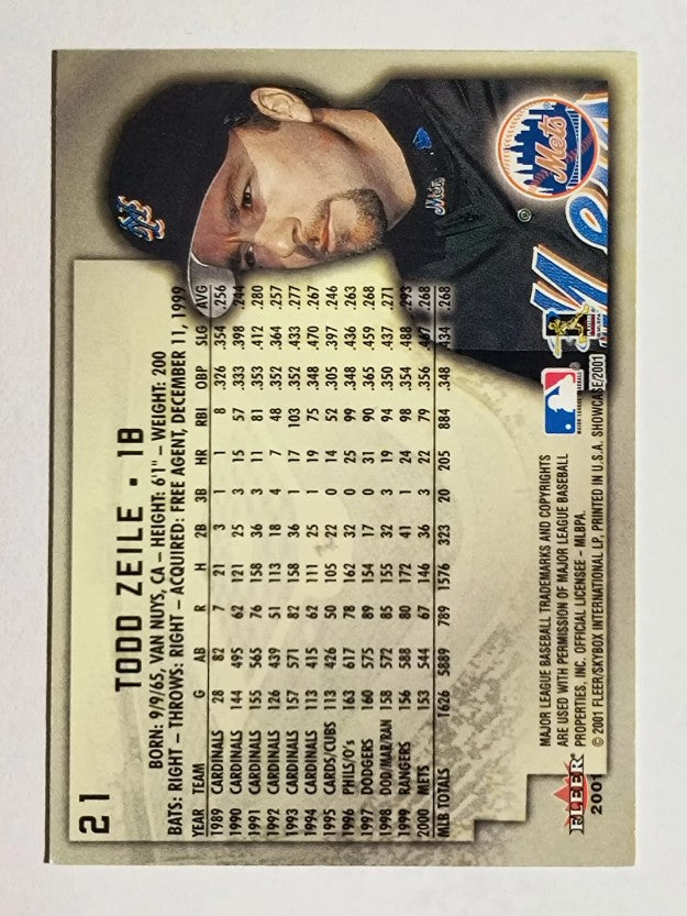 2001 Fleer Showcase #21 Todd Zeile