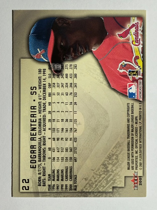 2001 Fleer Showcase #22 Edgar Renteria