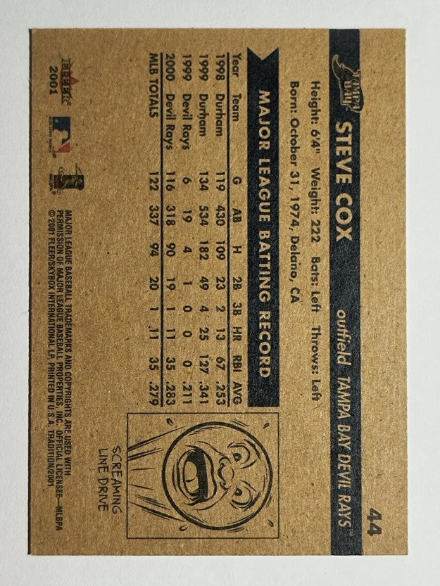 2001 Fleer Tradition #44 Steve Cox
