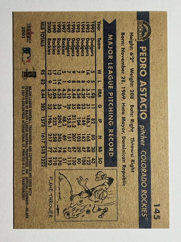 2001 Fleer Tradition #145 Pedro Astacio