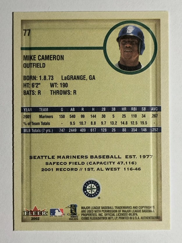 2002 Fleer Authentix #77 Mike Cameron