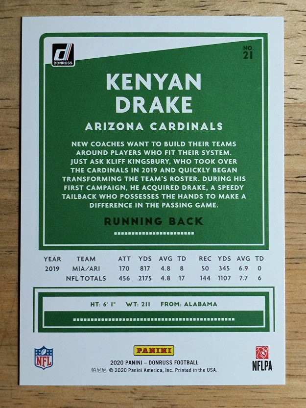 2020 Donruss #21 Kenyan Drake
