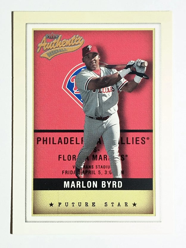 2002 Fleer Authentix #148 Marlon Byrd FS
