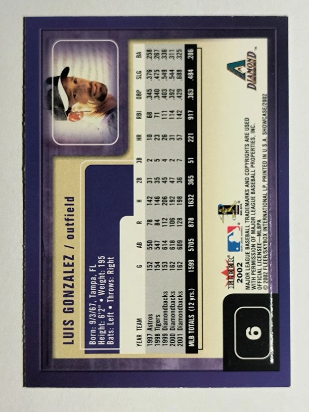 2002 Fleer Showcase #6 Luis Gonzalez