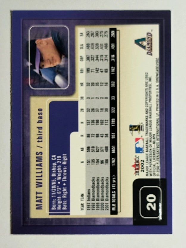 2002 Fleer Showcase #20 Matt Williams