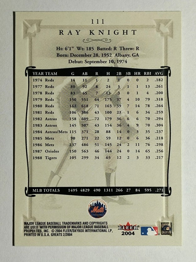 2004 Greats of the Game #111 Ray Knight
