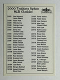 2000 Fleer Tradition Update Checklists #NNO U87-U150