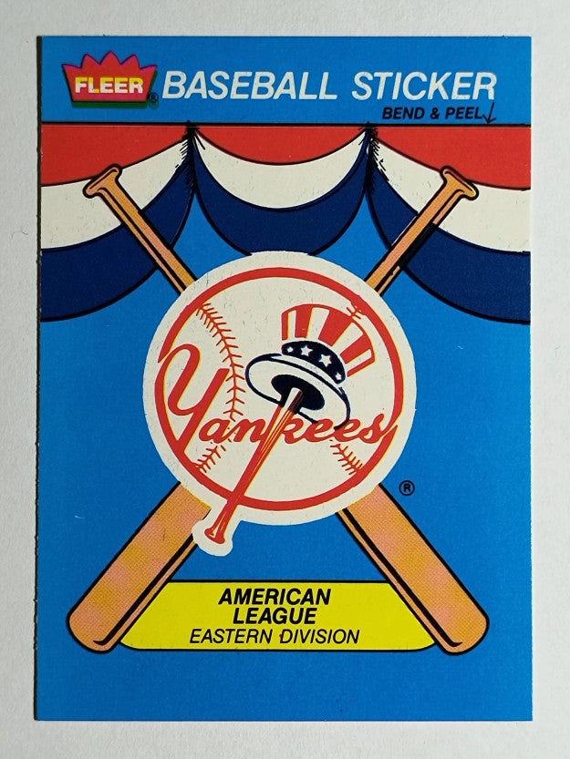 1989 Fleer Team Stickers #31 New York Yankees/Logo