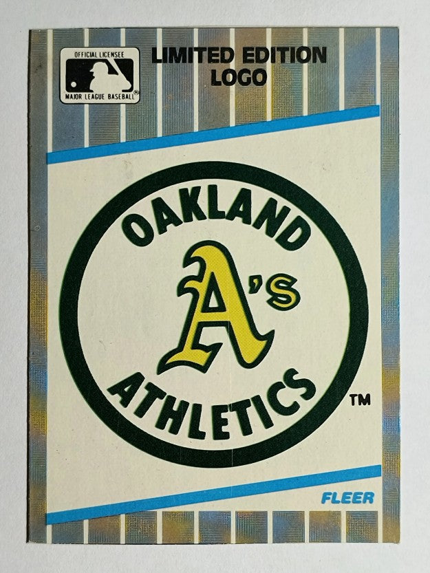 1989 Fleer Wax Bottom Cards #C5 A's Logo