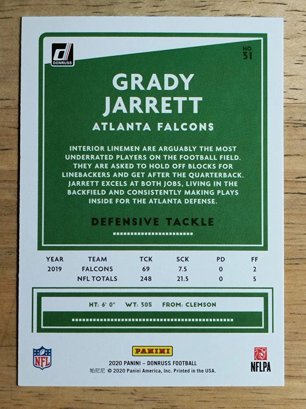 2020 Donruss #31 Grady Jarrett RC