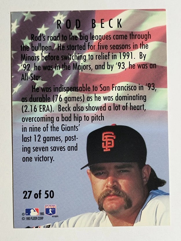 1994 Fleer All-Stars #27 Rod Beck