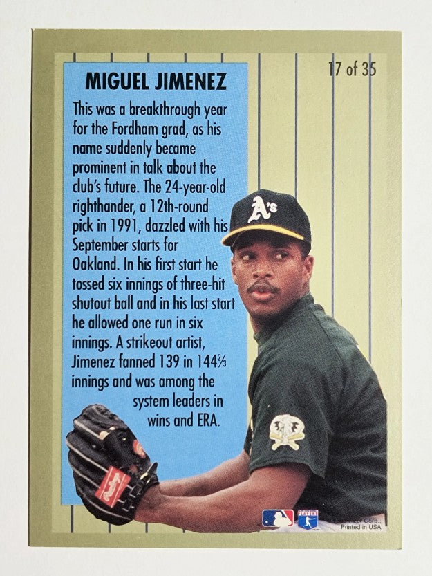 1994 Fleer Major League Prospects #17 Miguel Jimenez