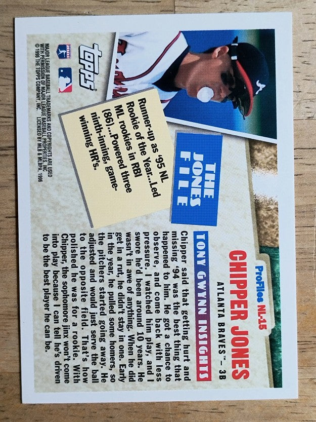 1996 Topps Profiles #NL15 Chipper Jones