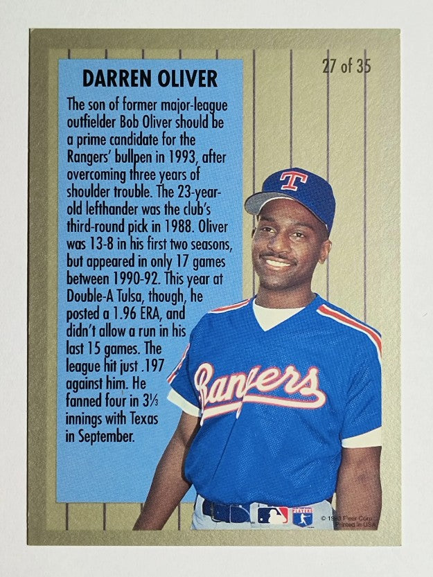 1994 Fleer Major League Prospects #27 Darren Oliver