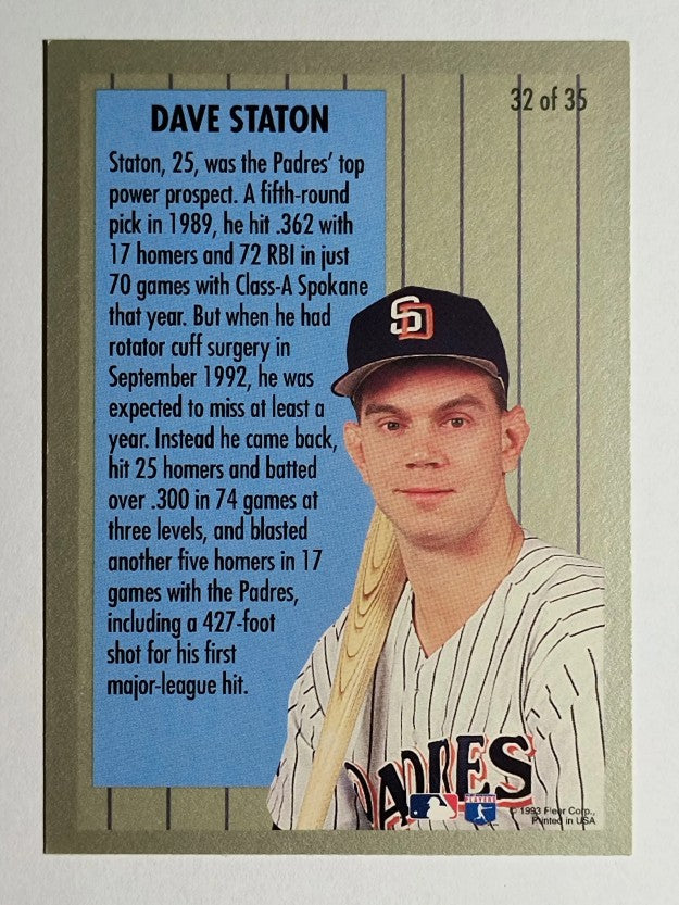 1994 Fleer Major League Prospects #32 Dave Staton