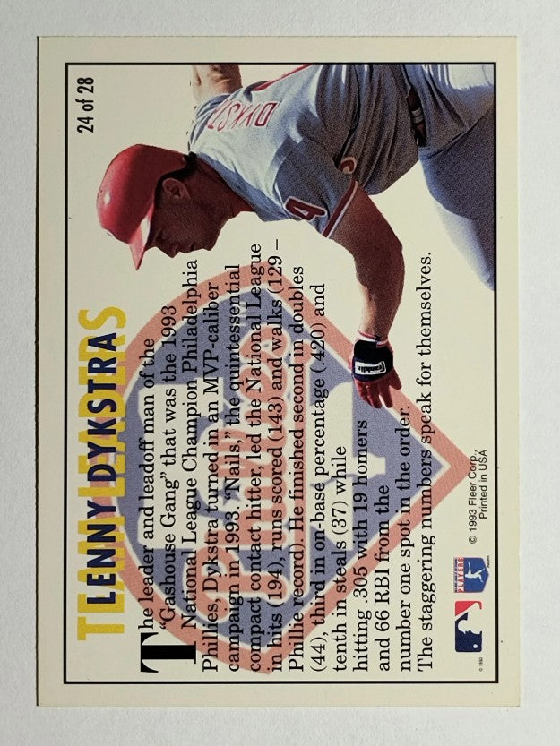 1994 Fleer Team Leaders #24 Len Dykstra