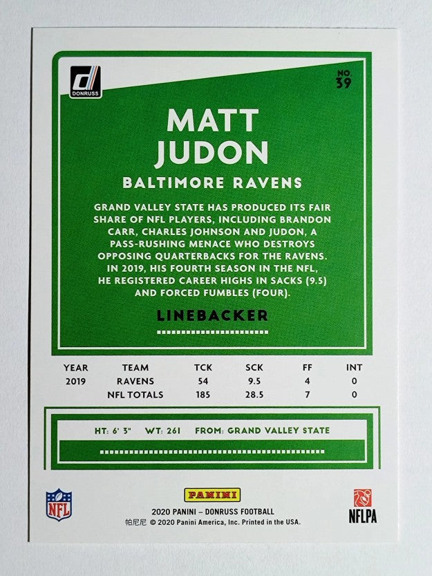 2020 Donruss #39 Matt Judon