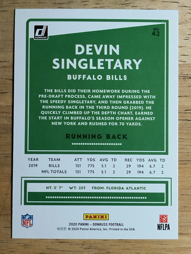2020 Donruss #42 Devin Singletary