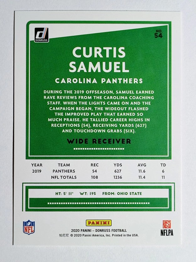 2020 Donruss #54 Curtis Samuel