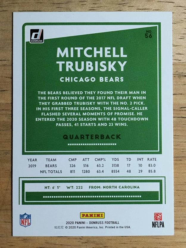 2020 Donruss #56 Mitchell Trubisky