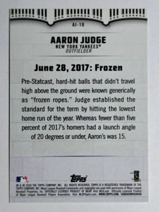 2018 Topps Aaron Judge Highlights #AJ10 Aaron Judge