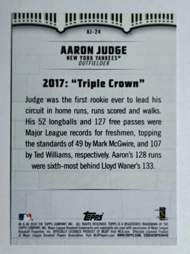 2018 Topps Aaron Judge Highlights #AJ24 Aaron Judge